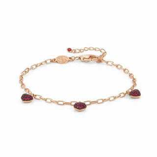 Easychic  Bileklik  Rose altın kırmızı kalp