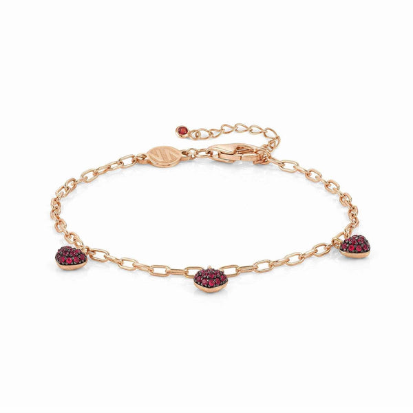 Easychic  Bileklik  Rose altın kırmızı kalp