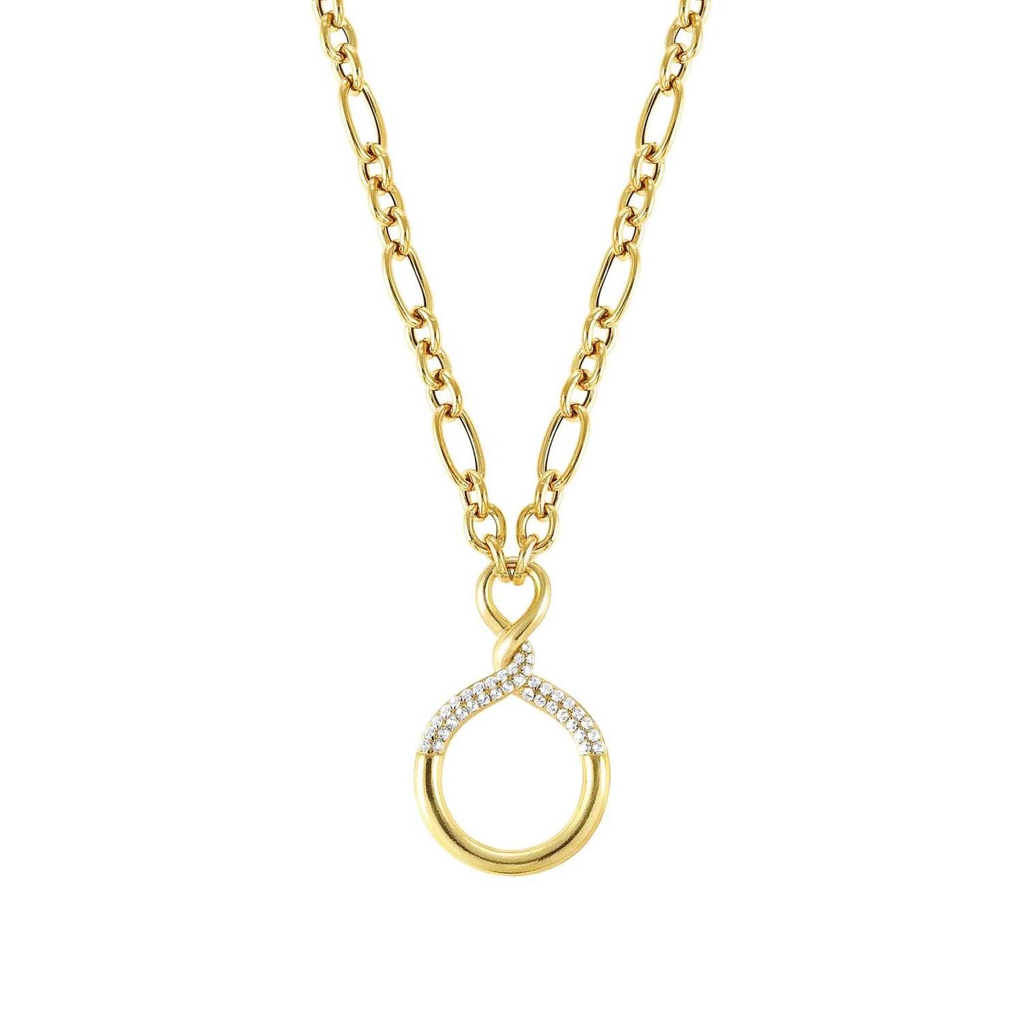 Endless - Kolye - Sarı altın daire