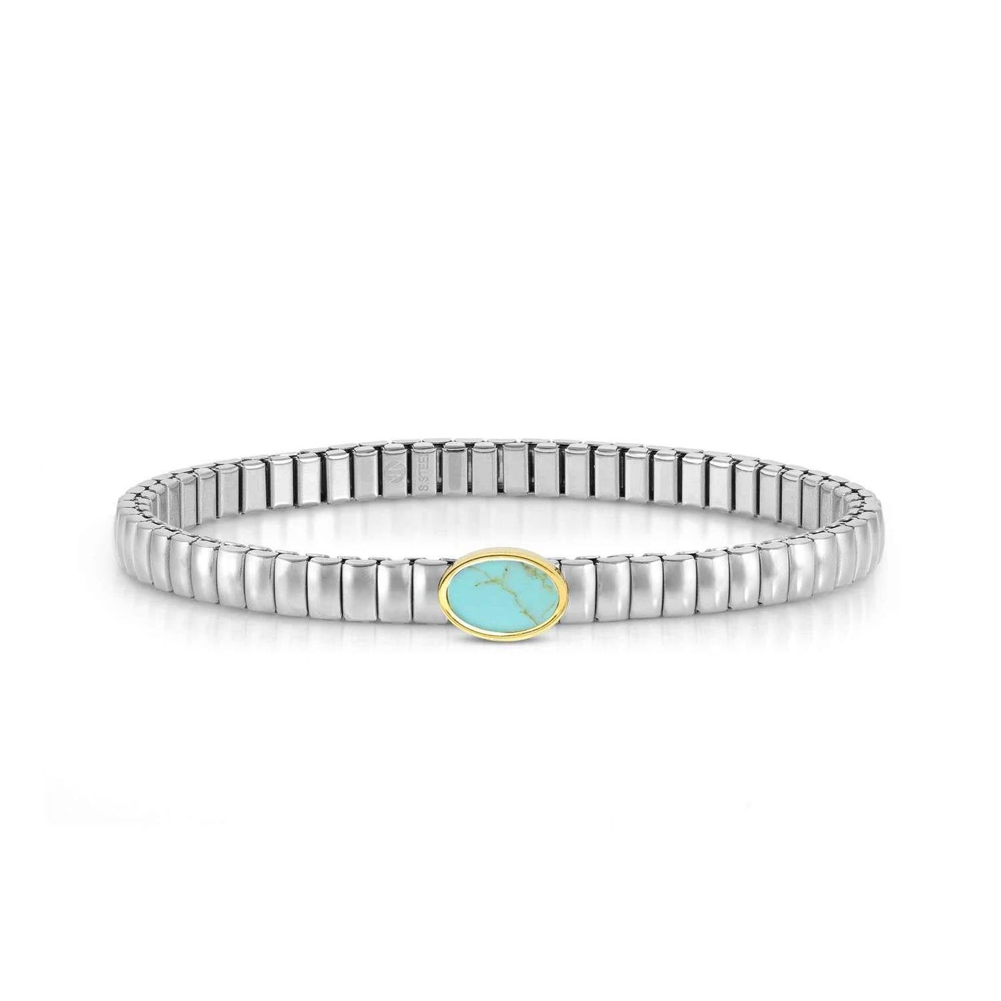 Extension - Bileklik - Oval Sarı Altın Fin, Turquois